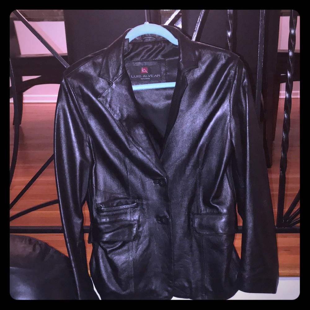 Leather blazer
